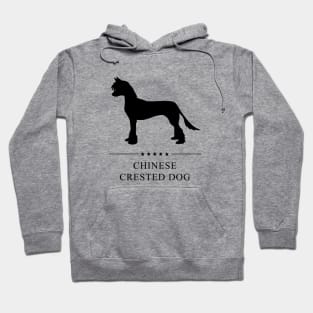 Chinese Crested Dog Black Silhouette Hoodie